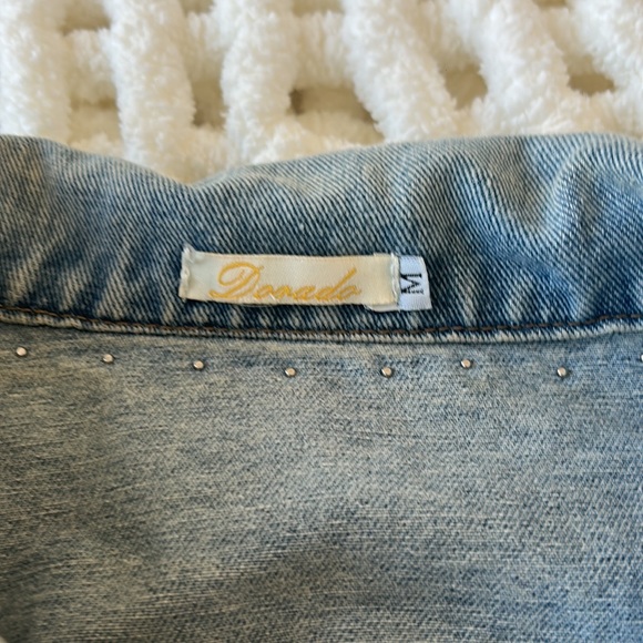 Jean jacket with beads - Picture 2 of 3